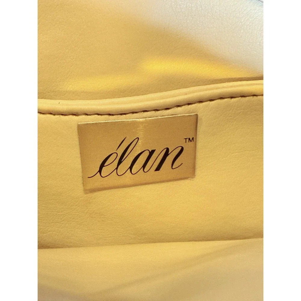Elan Ivory Evening Clutch Rhinestone Crystal Purse Gold Chain Wedding Bag